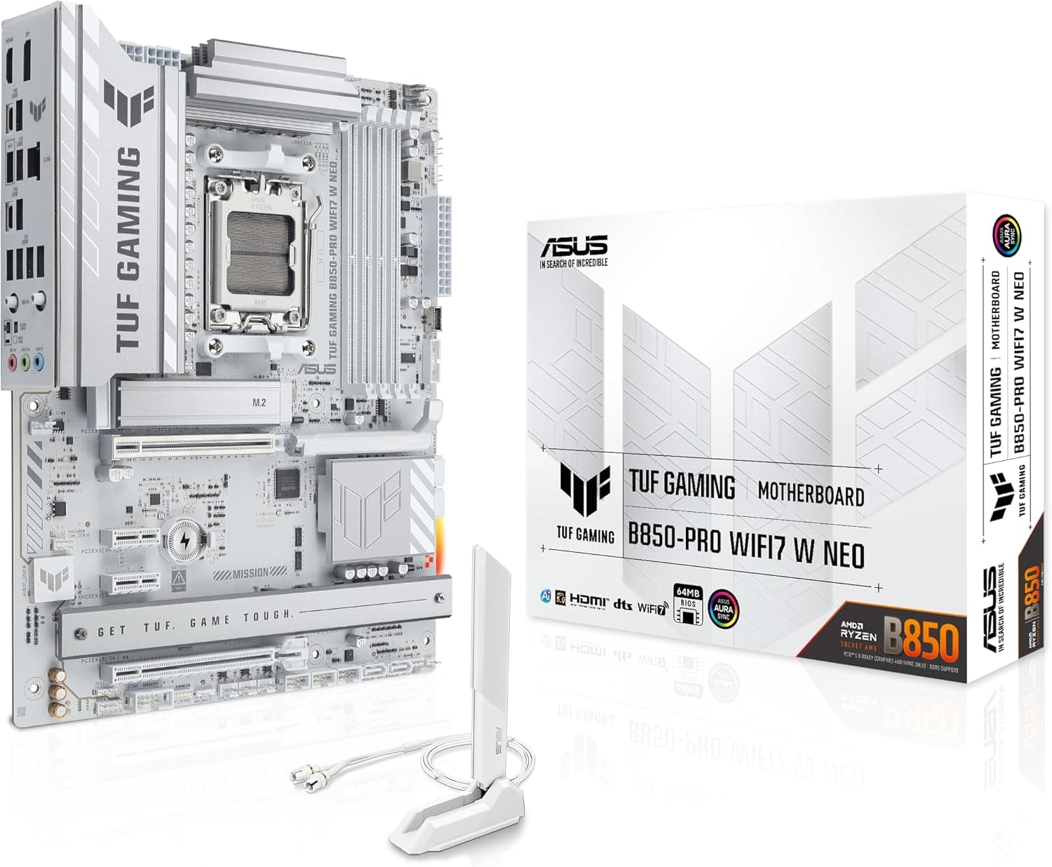مادربرد ASUS TUF Gaming B850-PRO WIFI7 W NEO سوکت AM5 DDR5 مدل 90MB1NW0-M0EAY0 مادربرد ASUS TUF Gaming B850-PRO WIFI7 W NEO سوکت AM5 DDR5 مدل 90MB1NW0-M0EAY0