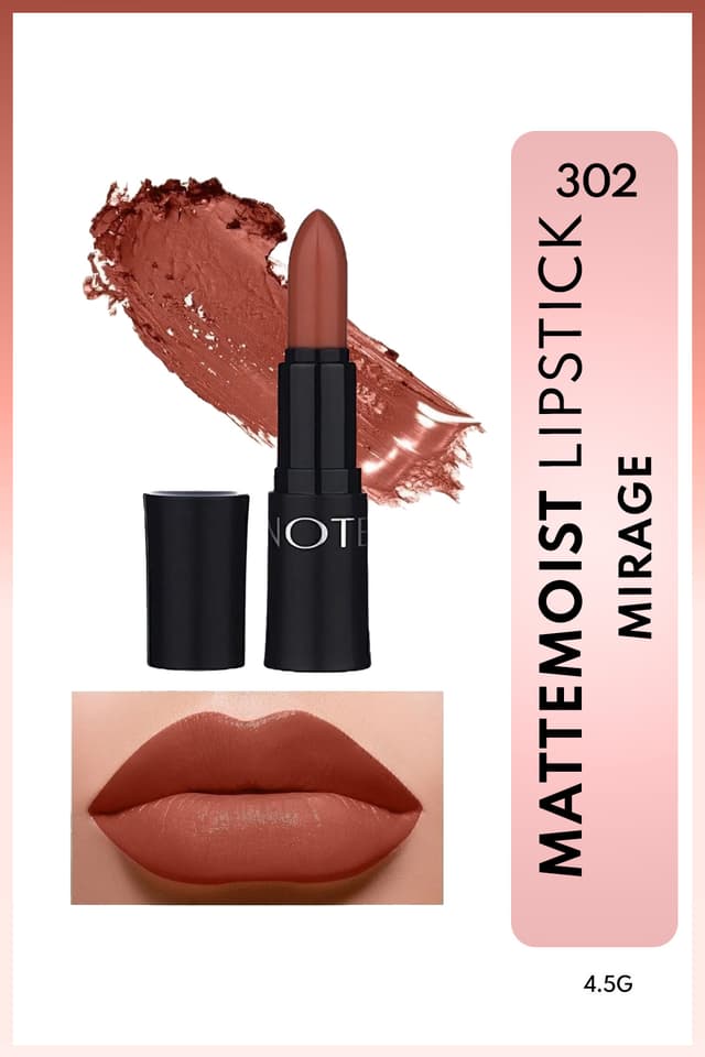 رژ لب Note Cosmetics Mattemoist مات مدل 302 Mirage نود تیره رژ لب Note Cosmetics Mattemoist مات مدل 302 Mirage نود تیره