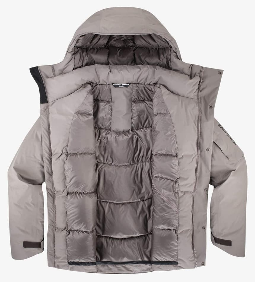 کاپشن یونیسکس Salomon پردار ضدآب OUTLIFE مدل Montu آهنی LC2642400 کاپشن یونیسکس Salomon پردار ضدآب OUTLIFE مدل Montu آهنی LC2642400
