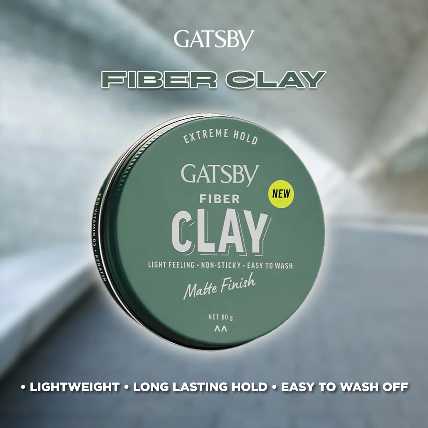 خمیر مو مردانه Gatsby Fiber Clay با حالت مت و نگهدارنده قوی 80g خمیر مو مردانه Gatsby Fiber Clay با حالت مت و نگهدارنده قوی 80g