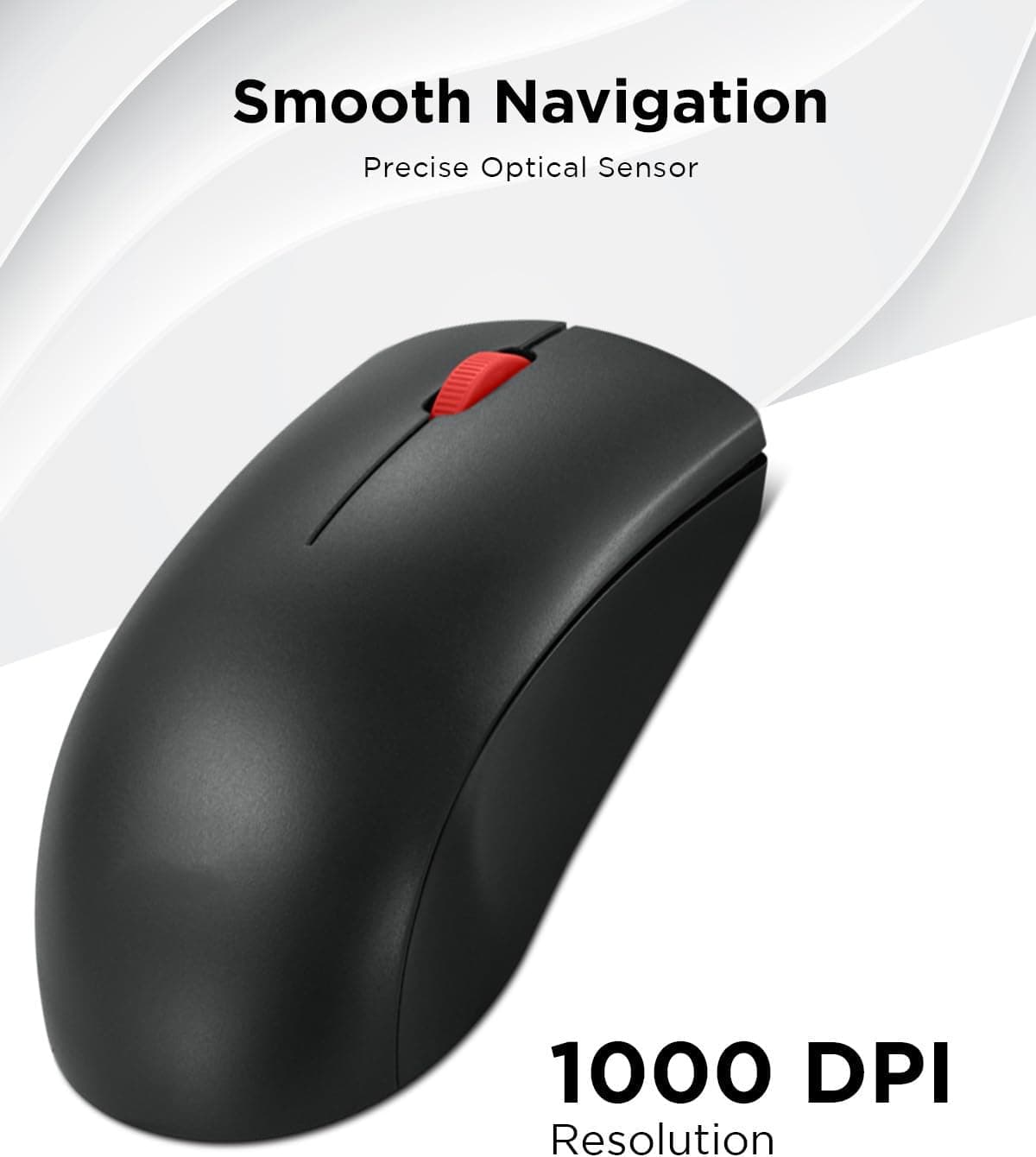 ماوس بیسیم ارگونومیک Lenovo مدل WL150 با گیرنده Nano USB-A، 2.4G، 1.000 DPI و 3 میلیون کلیک ماوس بیسیم ارگونومیک Lenovo مدل WL150 با گیرنده Nano USB-A، 2.4G، 1.000 DPI و 3 میلیون کلیک