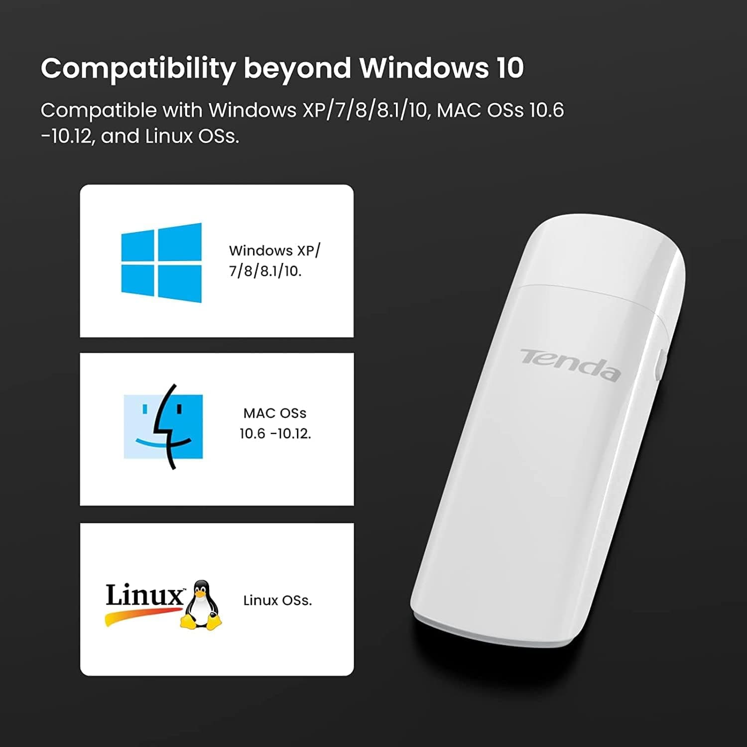 آداپتور USB بیسیم دو بانده Tenda سفید AC 1300 Mbps با سرعت 400-867 Mbps مدل U12 آداپتور USB بیسیم دو بانده Tenda سفید AC 1300 Mbps با سرعت 400-867 Mbps مدل U12