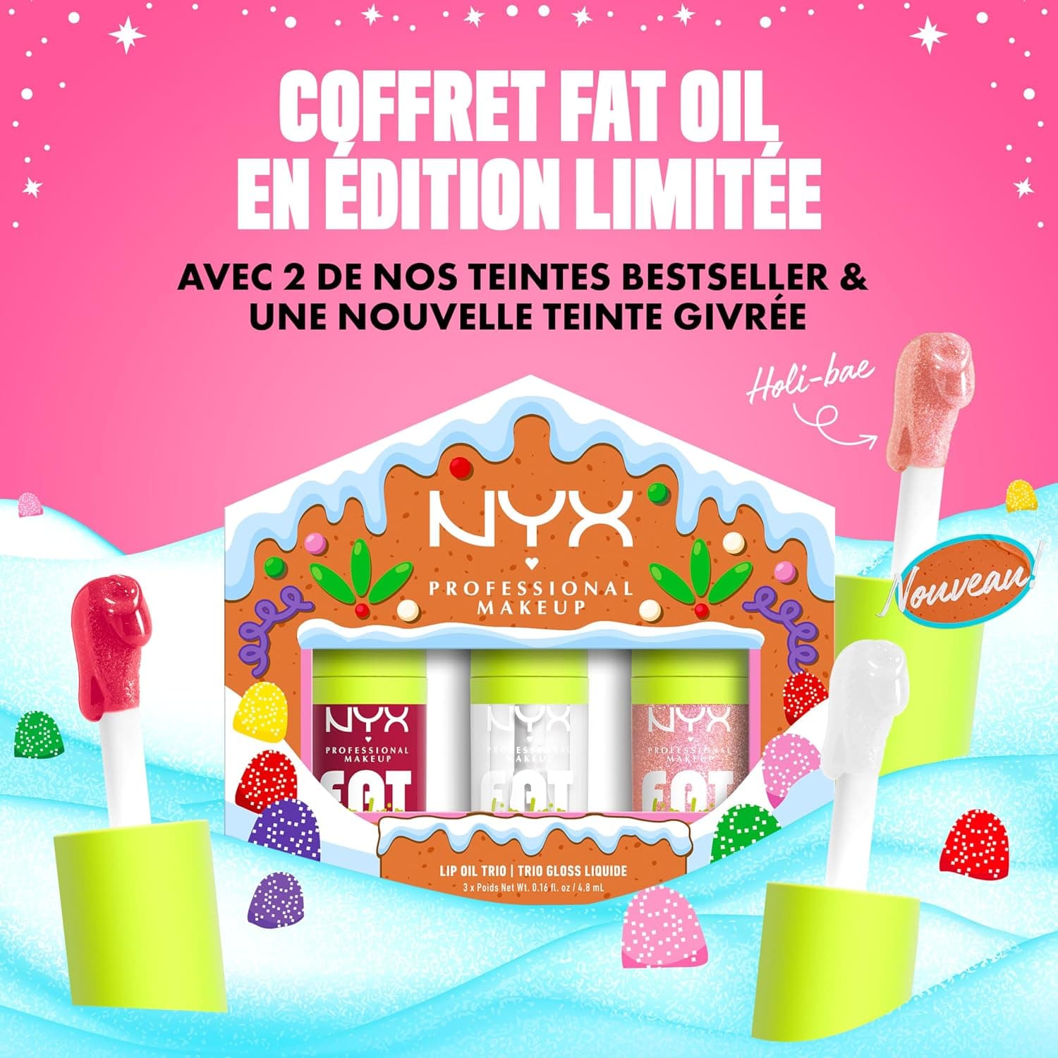 کیت سهتایی NYX PROFESSIONAL MAKEUP مدل Holiday 25 Fat Oil کیت سهتایی NYX PROFESSIONAL MAKEUP مدل Holiday 25 Fat Oil