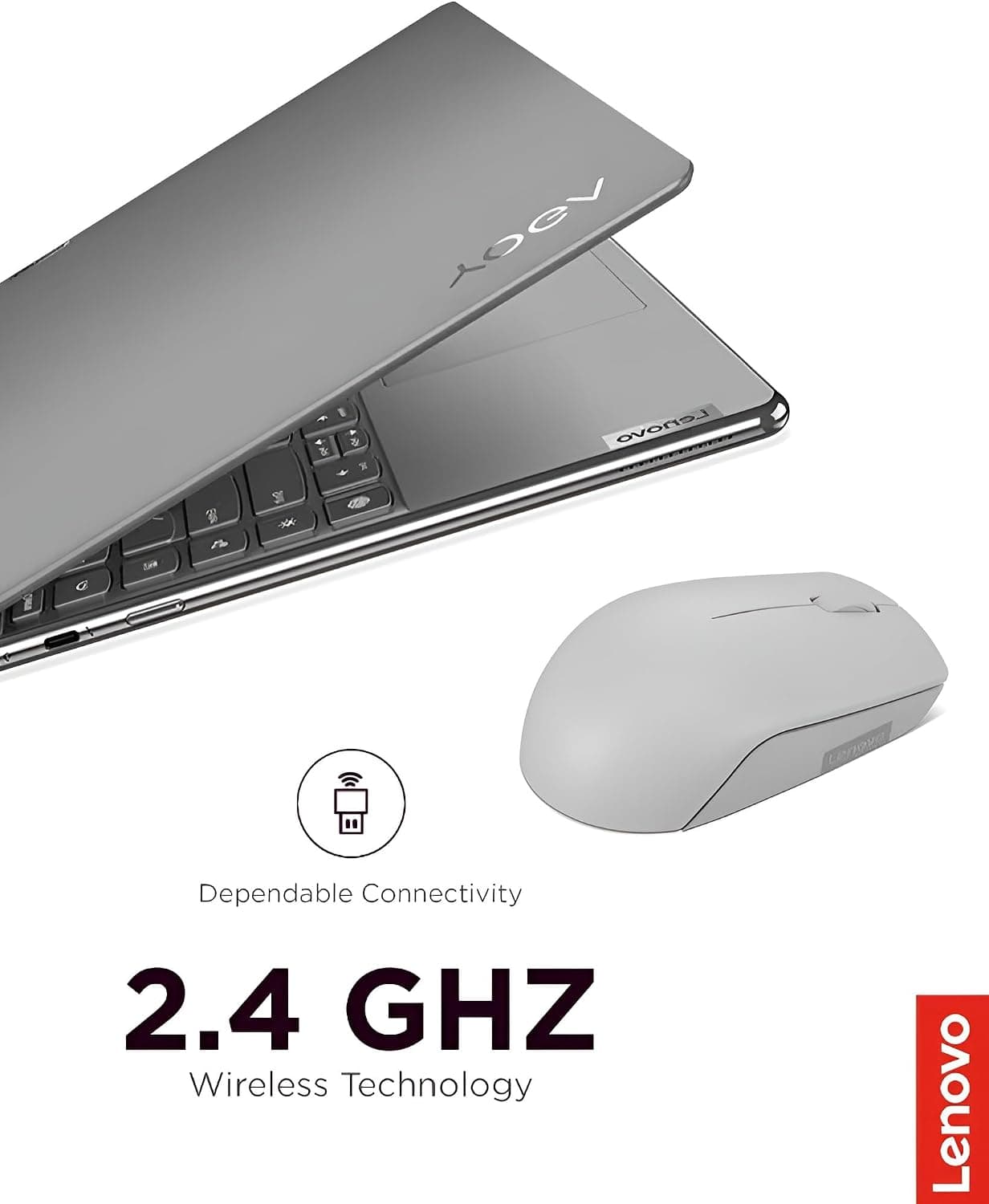 ماوس بیسیم Lenovo کامپکت خاکستری آرکتیک مدل 300 ماوس بیسیم Lenovo کامپکت خاکستری آرکتیک مدل 300