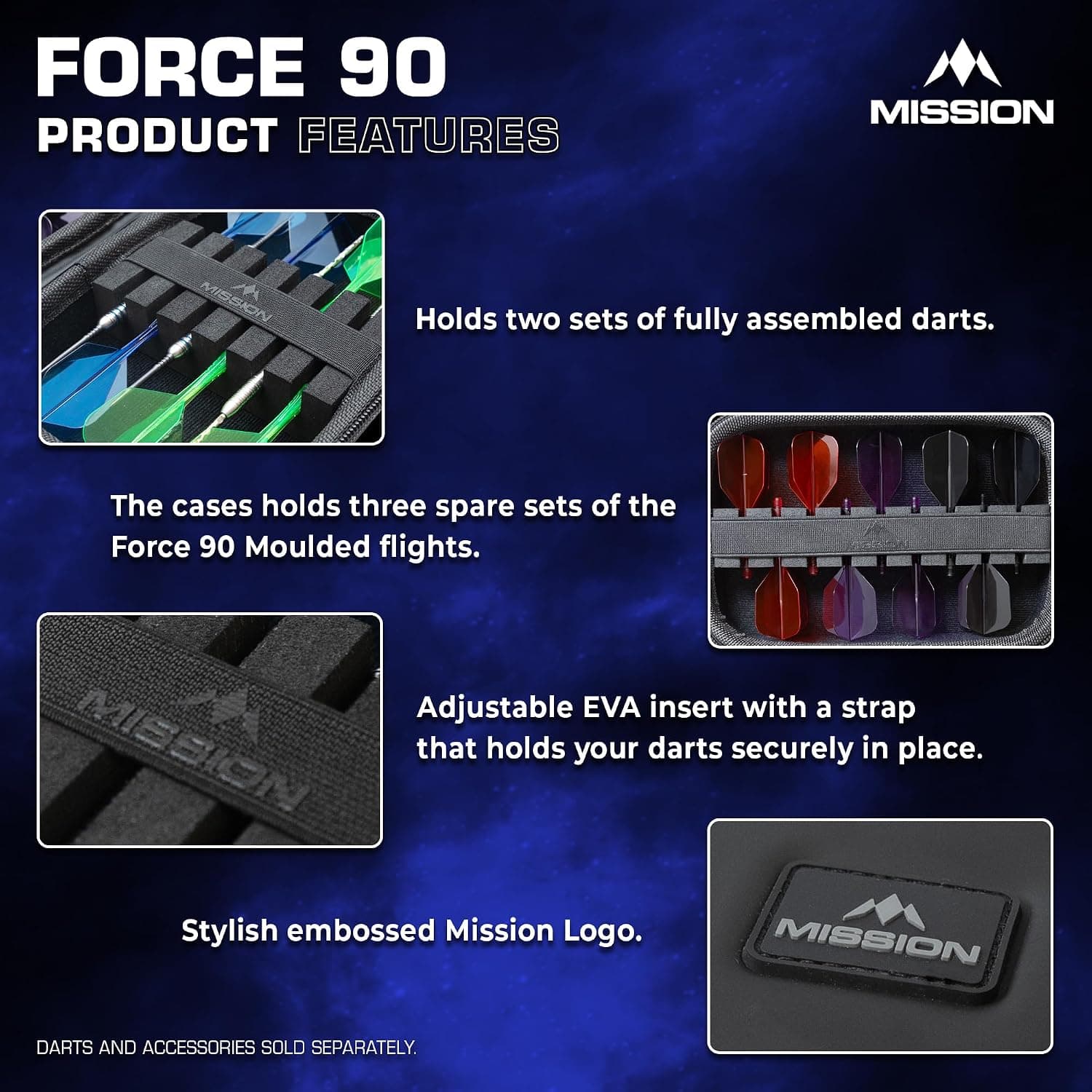 کیف نگهداری دارت Mission Darts مشکی مدل Force 90 EVA کیف نگهداری دارت Mission Darts مشکی مدل Force 90 EVA