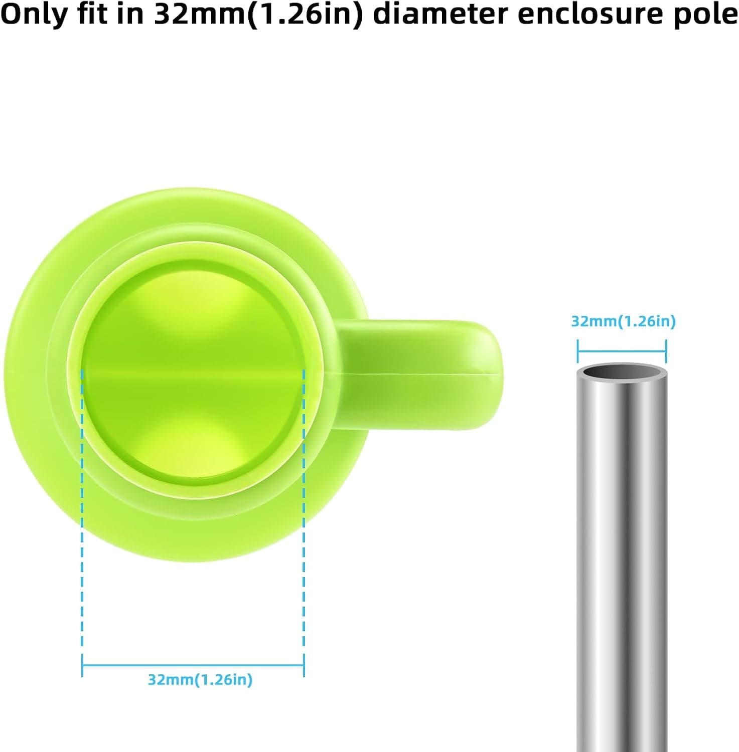 درپوش میله محافظ ترامپولین ZIZILAND سبز برای قلاب تور، قطر 3,18 cm، 6 عدد درپوش میله محافظ ترامپولین ZIZILAND سبز برای قلاب تور، قطر 3,18 cm، 6 عدد