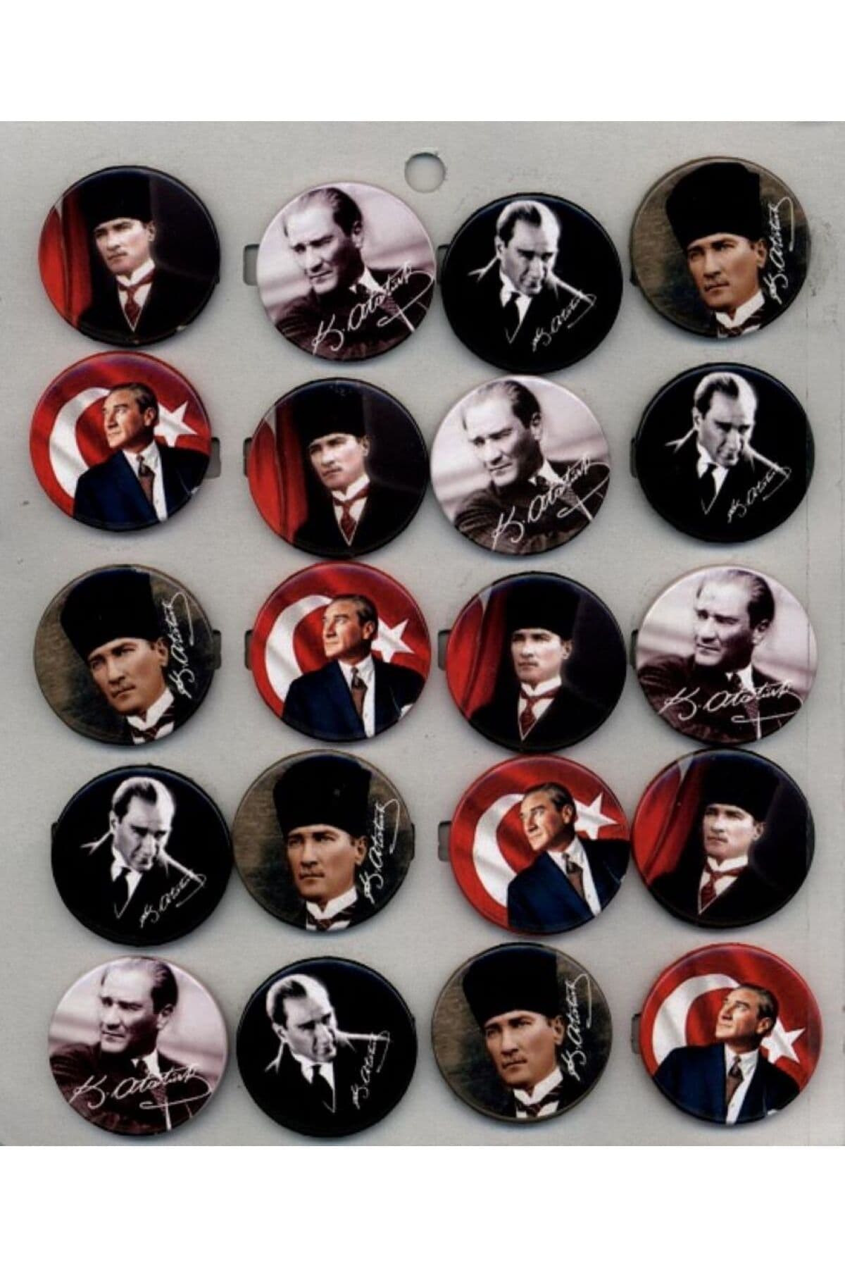نشان سینه Kağıtay طرح Atatürk بسته 20 عددی نشان سینه Kağıtay طرح Atatürk بسته 20 عددی