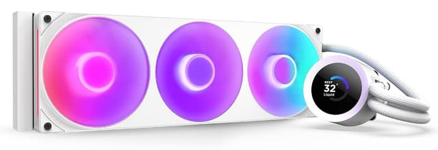 خنککننده مایع پردازنده NZXT Kraken Plus 360 RGB با رادیاتور 360mm، فن F360 RGB و نمایشگر LCD مربعی 1.54 اینچی، سفید خنککننده مایع پردازنده NZXT Kraken Plus 360 RGB با رادیاتور 360mm، فن F360 RGB و نمایشگر LCD مربعی 1.54 اینچی، سفید