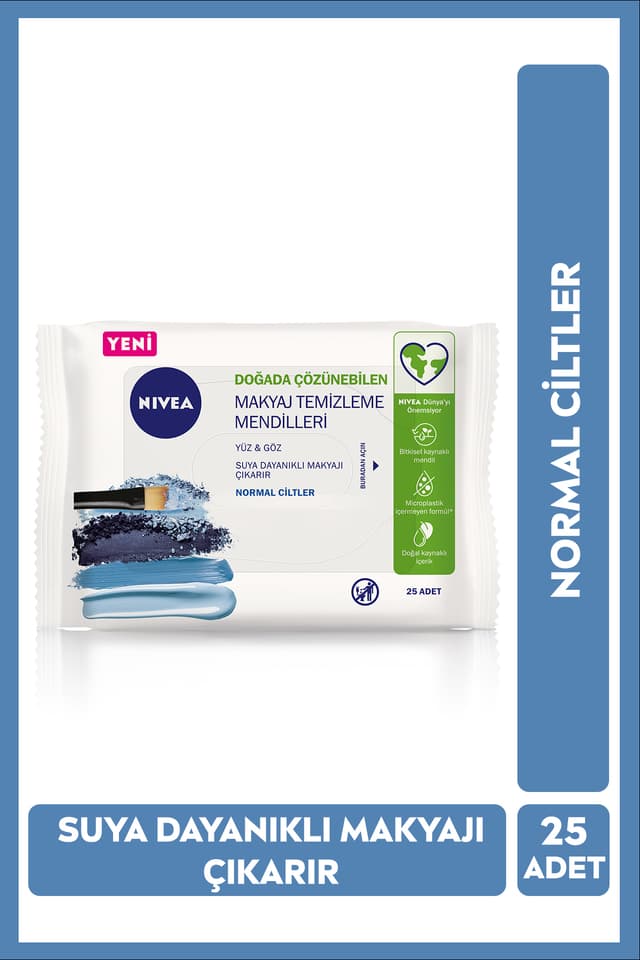 دستمال پاککننده آرایش NIVEA مناسب پوست معمولی، صورت و چشم، 25 عدد دستمال پاککننده آرایش NIVEA مناسب پوست معمولی، صورت و چشم، 25 عدد