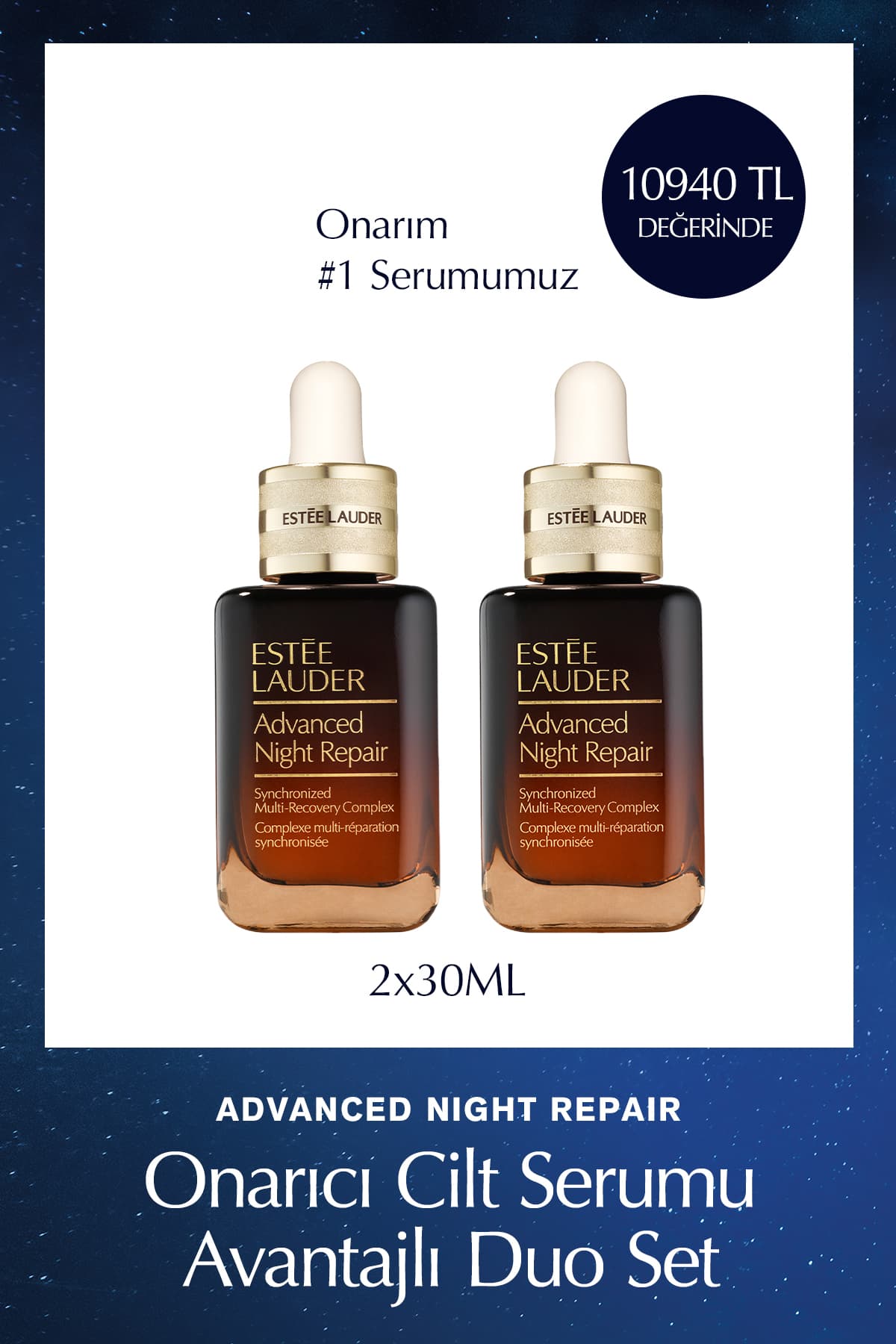ست دوتایی سرم ترمیمکننده پوست Estee Lauder Advanced Night Repair، 2 x 30ml ست دوتایی سرم ترمیمکننده پوست Estee Lauder Advanced Night Repair، 2 x 30ml