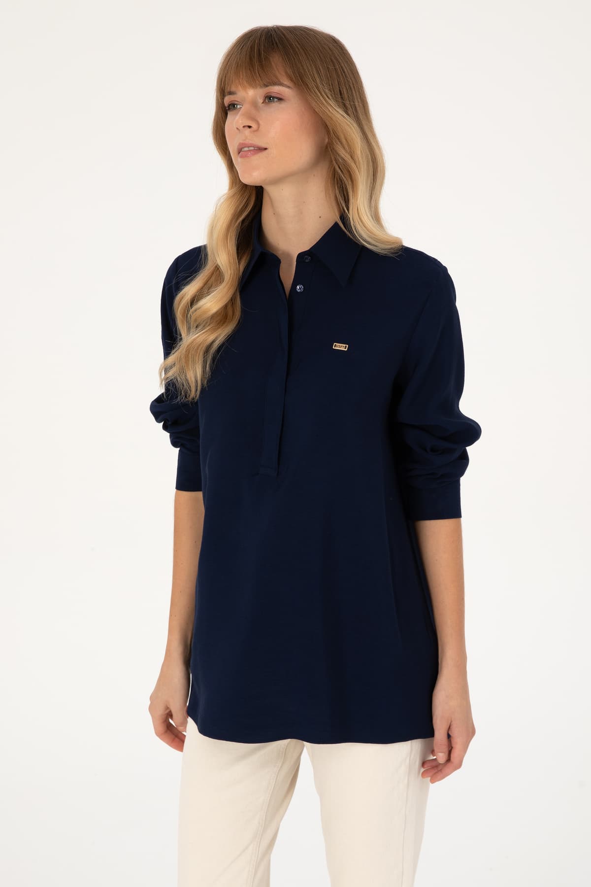 پیراهن زنانه U.S. Polo Assn. آستین بلند سرمهای مدل 50316411-VR033 پیراهن زنانه U.S. Polo Assn. آستین بلند سرمهای مدل 50316411-VR033