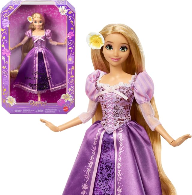 عروسک فشن دخترانه Mattel Disney Princess Rapunzel از مجموعه Glitter Princess با لباس و گیره موی جداشدنی مدل JLM94 عروسک فشن دخترانه Mattel Disney Princess Rapunzel از مجموعه Glitter Princess با لباس و گیره موی جداشدنی مدل JLM94