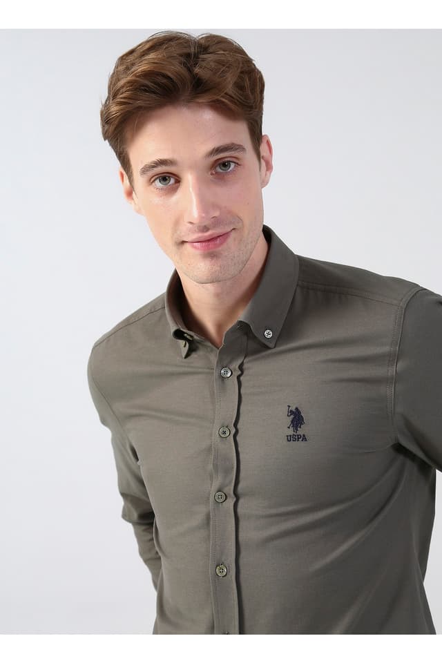 پیراهن مردانه U.S. Polo Assn. سبز یقه دکمهدار مدل Nova022k پیراهن مردانه U.S. Polo Assn. سبز یقه دکمهدار مدل Nova022k