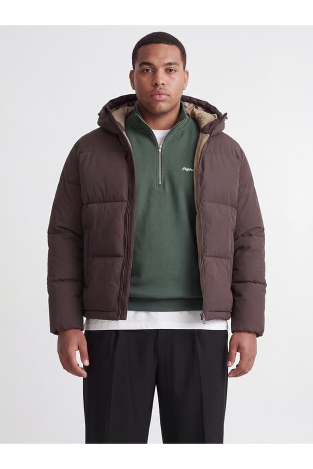 کاپشن پافر مردانه Jack & Jones قهوهای بزرگسایز مدل Jjgalaxy کاپشن پافر مردانه Jack & Jones قهوهای بزرگسایز مدل Jjgalaxy
