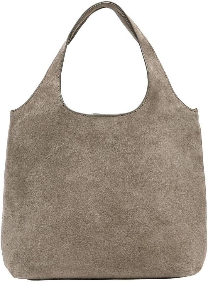 کیف توت زنانه Zara چرمی مینی خاکستری کیف توت زنانه Zara چرمی مینی خاکستری