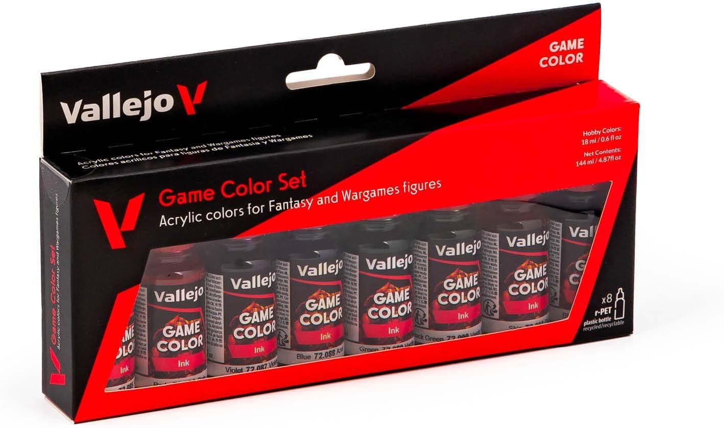 ست رنگ اکریلیک Vallejo Game Color Games Ink در رنگهای متنوع، 8 عددی ست رنگ اکریلیک Vallejo Game Color Games Ink در رنگهای متنوع، 8 عددی