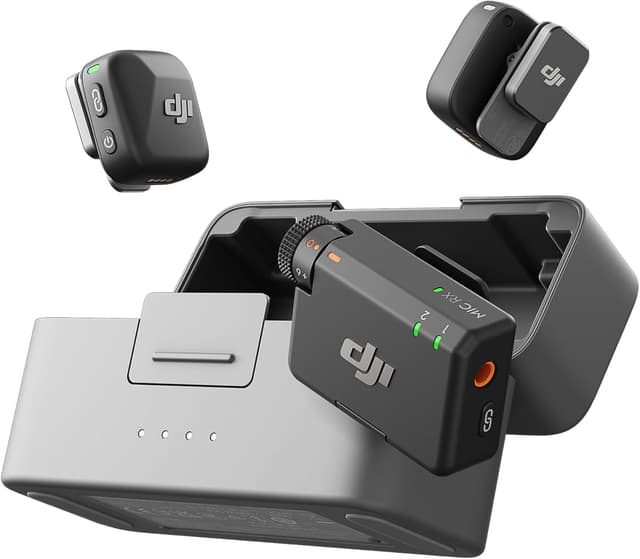 میکروفون بیسیم برای دوربین، iPhone و Android مدل DJI Mic Mini (2TX+1RX+Charging Case) با حذف نویز میکروفون بیسیم برای دوربین، iPhone و Android مدل DJI Mic Mini (2TX+1RX+Charging Case) با حذف نویز