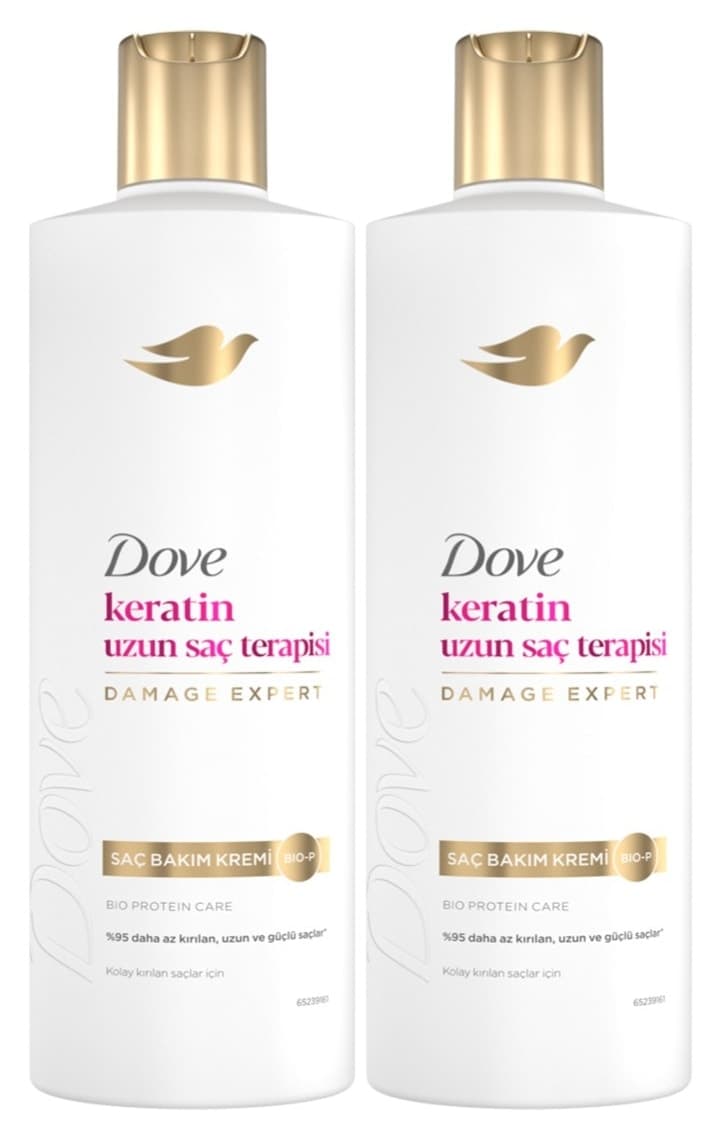 کرم مراقبت Dove کراتین تراپی موهای بلند 350ml×2 کرم مراقبت Dove کراتین تراپی موهای بلند 350ml×2