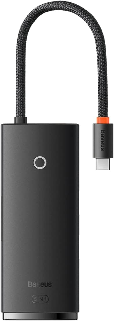 هاب شارژ Type-C چندکاره Baseus مدل Lite 5-in-1 با HDMI، USB 3.0 و کارتخوان SD مشکی هاب شارژ Type-C چندکاره Baseus مدل Lite 5-in-1 با HDMI، USB 3.0 و کارتخوان SD مشکی