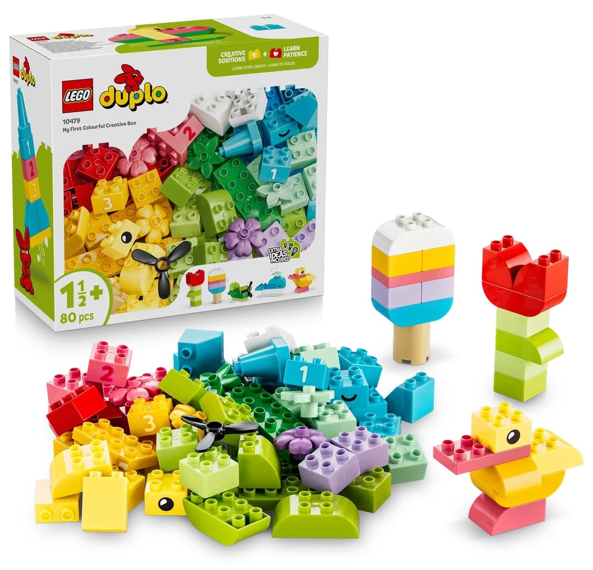 لگو DUPLO Classic جعبه خلاقانه رنگی 80 قطعه مدل 10479 لگو DUPLO Classic جعبه خلاقانه رنگی 80 قطعه مدل 10479