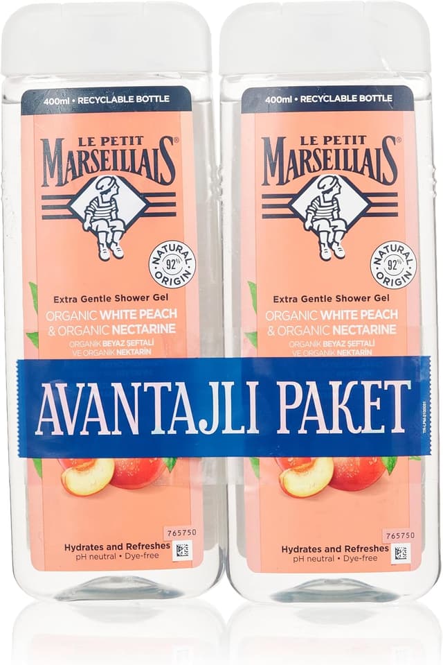 ژل دوش Le Petit Marseillais با رایحه هلو 2x400 ml ژل دوش Le Petit Marseillais با رایحه هلو 2x400 ml