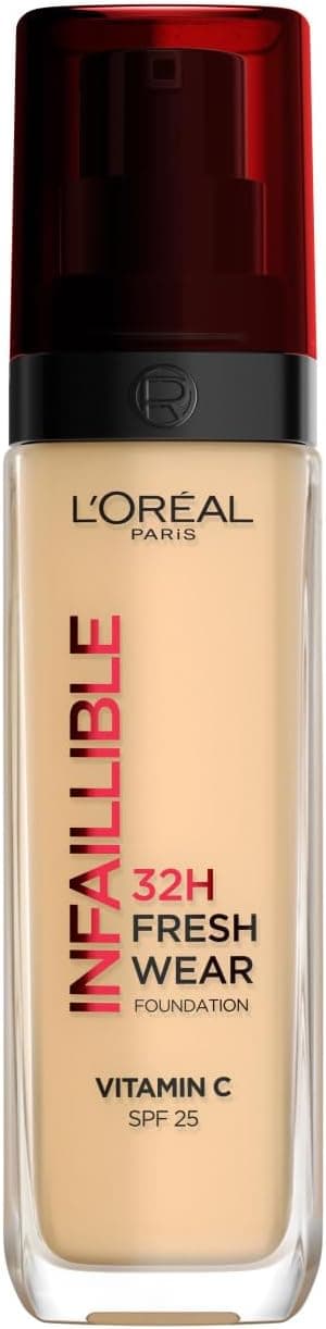کرمپودر L'Oreal Paris Infaillible 32H Fresh Wear حاوی ویتامین C مدل 130 True Beige کرمپودر L'Oreal Paris Infaillible 32H Fresh Wear حاوی ویتامین C مدل 130 True Beige