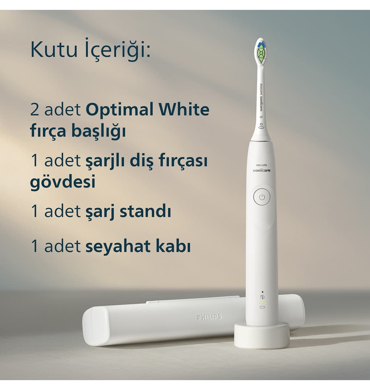مسواک برقی شارژی Philips Sonicare 5300 با ۲ هد سفید مدل HX7108/03 مسواک برقی شارژی Philips Sonicare 5300 با ۲ هد سفید مدل HX7108/03