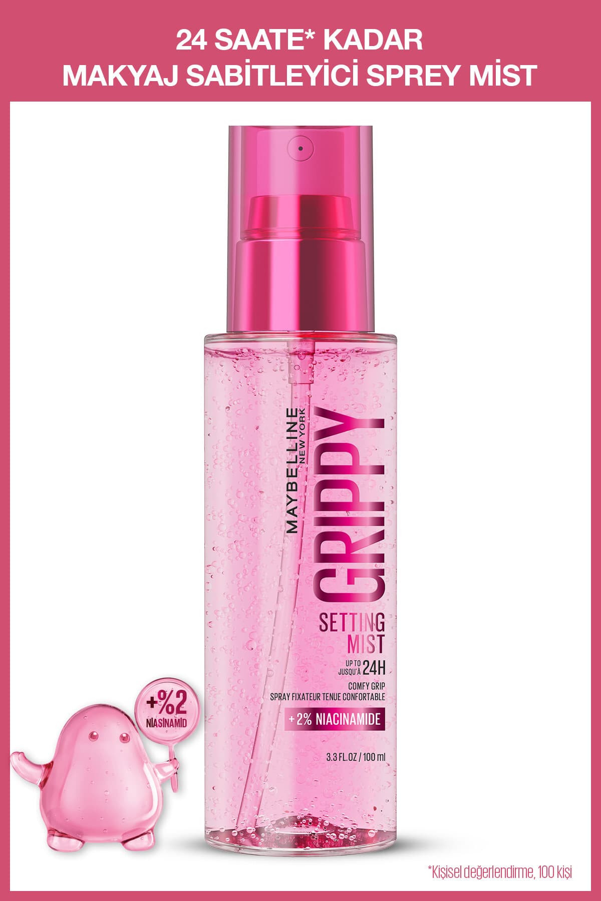 اسپری فیکسکننده آرایش Maybelline New York مدل Grippy با ماندگاری 24 ساعته، فرم میست اسپری فیکسکننده آرایش Maybelline New York مدل Grippy با ماندگاری 24 ساعته، فرم میست