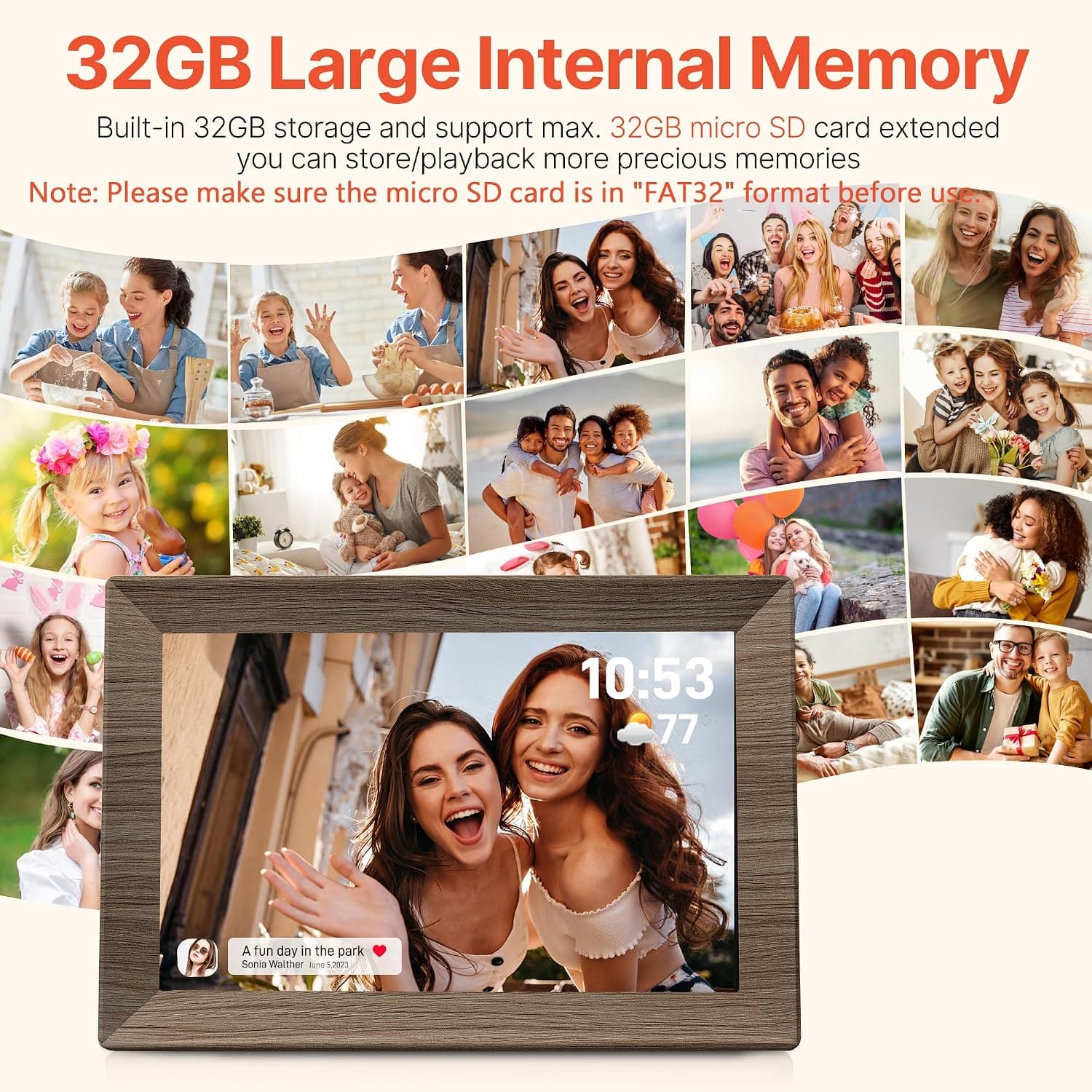 قاب عکس دیجیتال WiFi 10.1 اینچی BIGASUO با حافظه 32GB و صفحهنمایش لمسی IPS مدل Frameo قاب عکس دیجیتال WiFi 10.1 اینچی BIGASUO با حافظه 32GB و صفحهنمایش لمسی IPS مدل Frameo