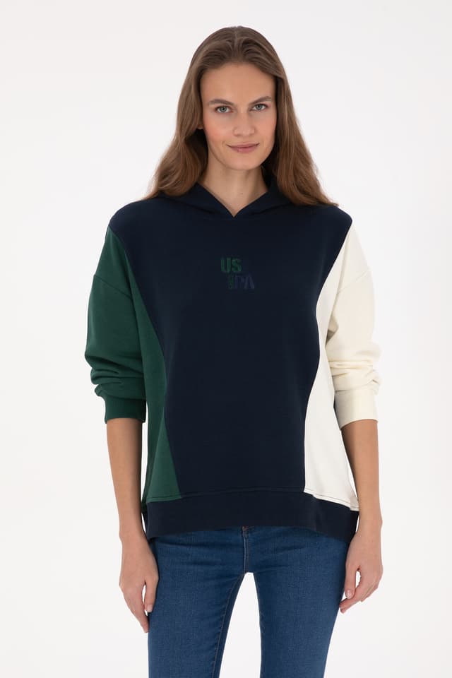 سوئیشرت زنانه U.S. Polo Assn. کلاهدار لاجوردی مدل 50313585-VR059 سوئیشرت زنانه U.S. Polo Assn. کلاهدار لاجوردی مدل 50313585-VR059