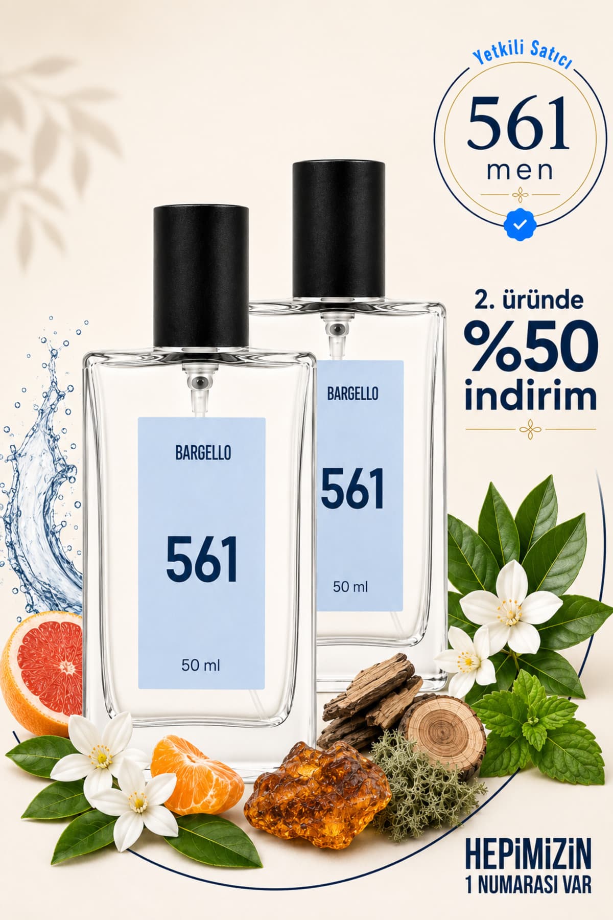 عطر مردانه Bargello Fresh 50 ml EDP مدل 561x2 2ADET عطر مردانه Bargello Fresh 50 ml EDP مدل 561x2 2ADET
