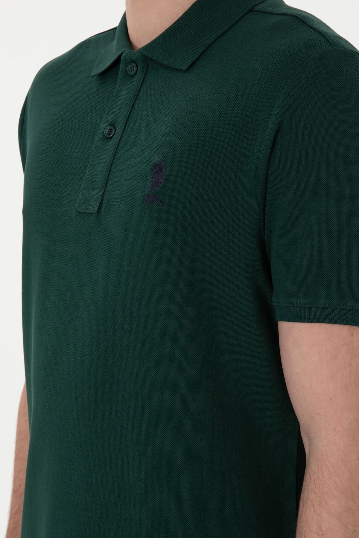 تیشرت مردانه U.S. Polo Assn. فیت معمولی یقه پولو سبز تیره مدل 50298031-VR079 تیشرت مردانه U.S. Polo Assn. فیت معمولی یقه پولو سبز تیره مدل 50298031-VR079