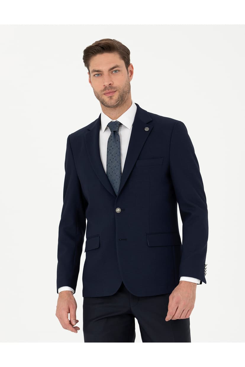 کت مردانه Pierre Cardin سرمهای Slim Fit مدل 50285094-VR033 کت مردانه Pierre Cardin سرمهای Slim Fit مدل 50285094-VR033
