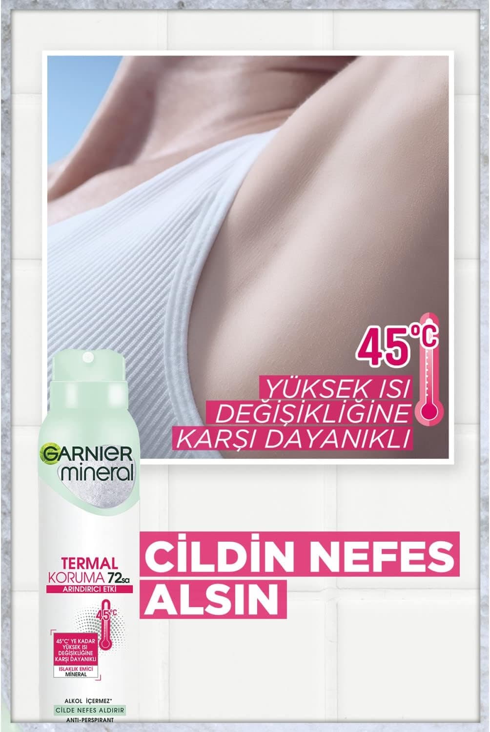 اسپری دئودورانت Garnier با محافظت حرارتی معدنی اسپری دئودورانت Garnier با محافظت حرارتی معدنی