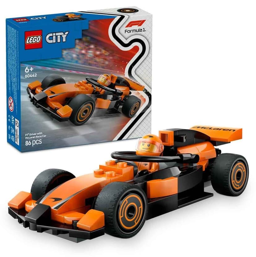 لگو 60442 City کودکان ۶ سال به بالا راننده F1 با خودروی مسابقهای McLaren لگو 60442 City کودکان ۶ سال به بالا راننده F1 با خودروی مسابقهای McLaren