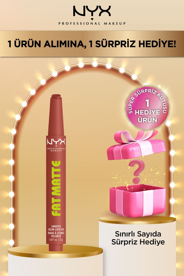 رژ لب مات NYX Professional Makeup آبرسان Fat Matte رنگ 04 Rose Robe رژ لب مات NYX Professional Makeup آبرسان Fat Matte رنگ 04 Rose Robe