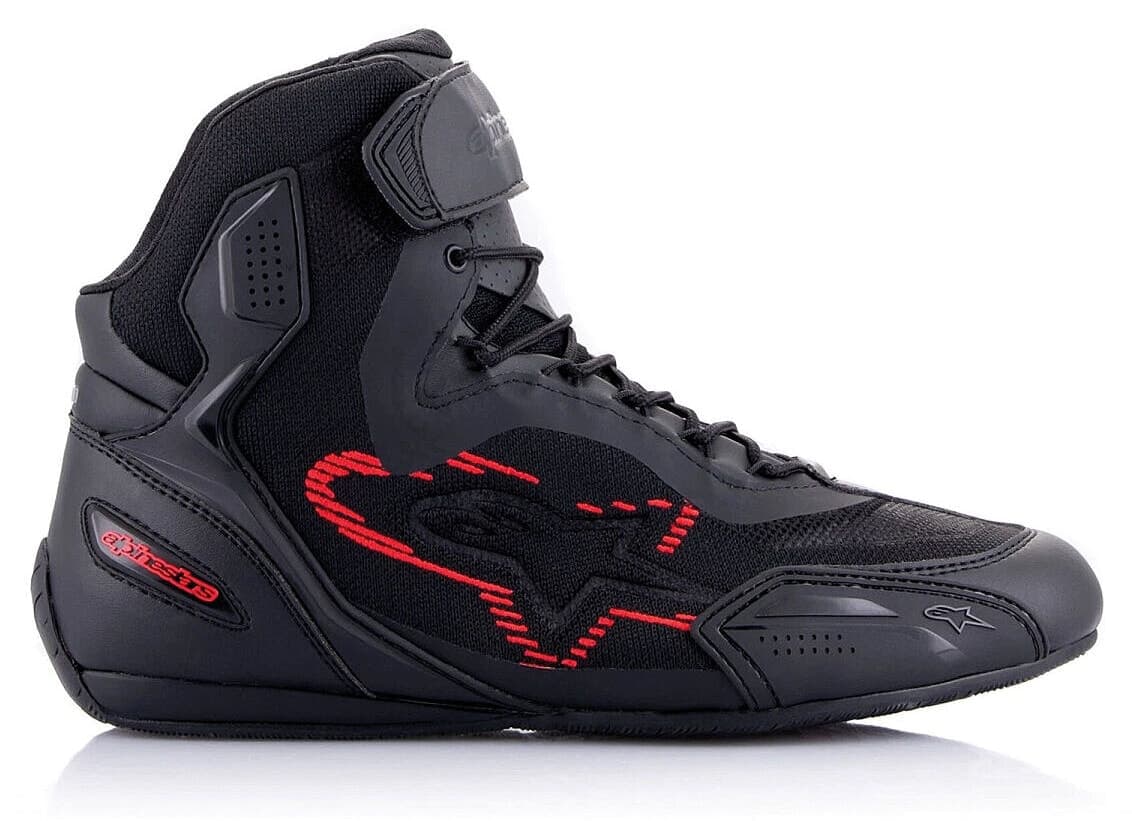 بوت موتورسواری محافظدار Alpinestars Faster-3 Rideknit سیاه خاکستری قرمز بوت موتورسواری محافظدار Alpinestars Faster-3 Rideknit سیاه خاکستری قرمز