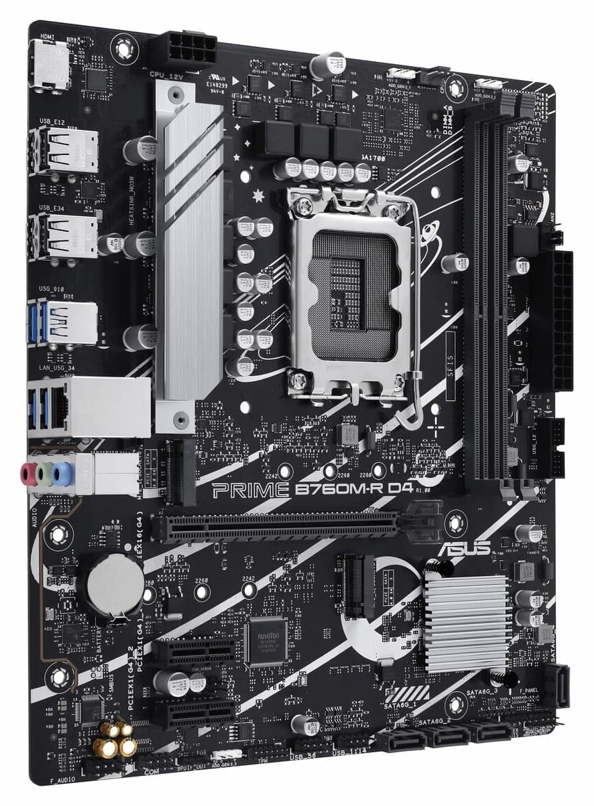 مادربرد ASUS مدل Prime B760M-R D4 mATX DDR4 5333MHz سوکت 1700P مادربرد ASUS مدل Prime B760M-R D4 mATX DDR4 5333MHz سوکت 1700P