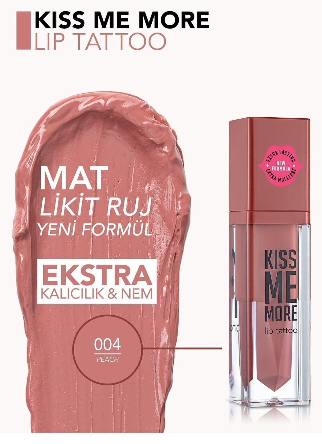 رژ لب Flormar مات ماندگار مدل Kiss Me More-004 هلویی رژ لب Flormar مات ماندگار مدل Kiss Me More-004 هلویی