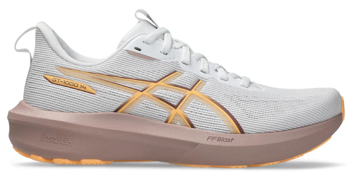 کفش دویدن زنانه Asics سفید قرمز مدل GT-1000 14 1012B859-100 کفش دویدن زنانه Asics سفید قرمز مدل GT-1000 14 1012B859-100