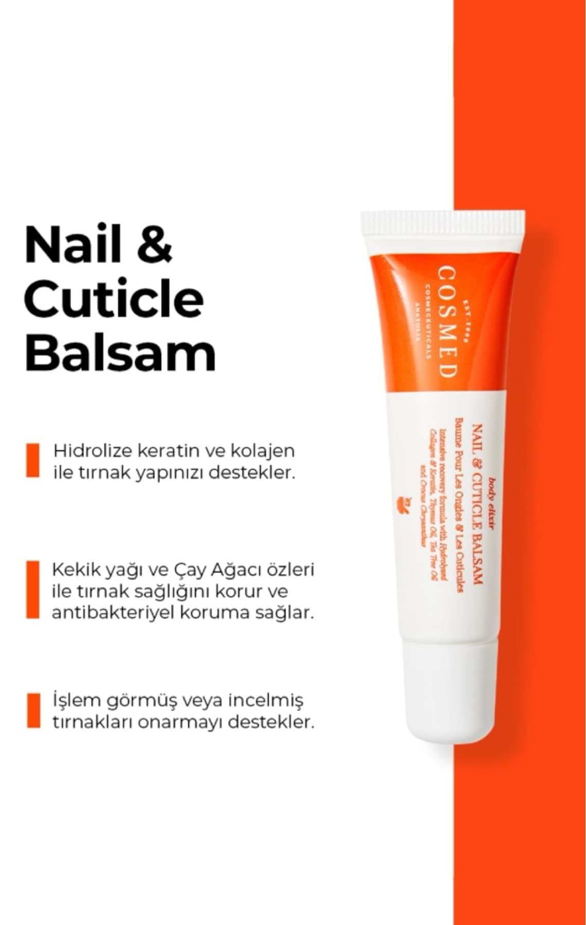 بالم مراقبتی ناخن و کوتیکل COSMED مدل NAIL & CUTICLE BALSAM 15ML بالم مراقبتی ناخن و کوتیکل COSMED مدل NAIL & CUTICLE BALSAM 15ML