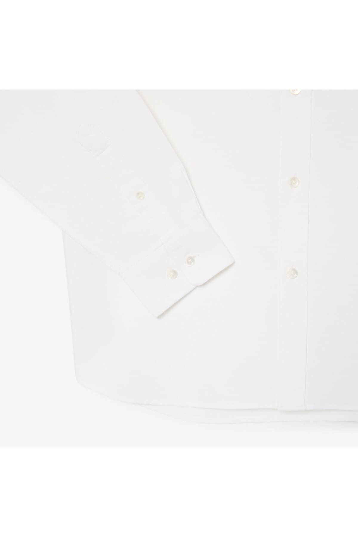 پیراهن مردانه Lacoste سفید یقه دکمهدار فیت معمولی پیراهن مردانه Lacoste سفید یقه دکمهدار فیت معمولی