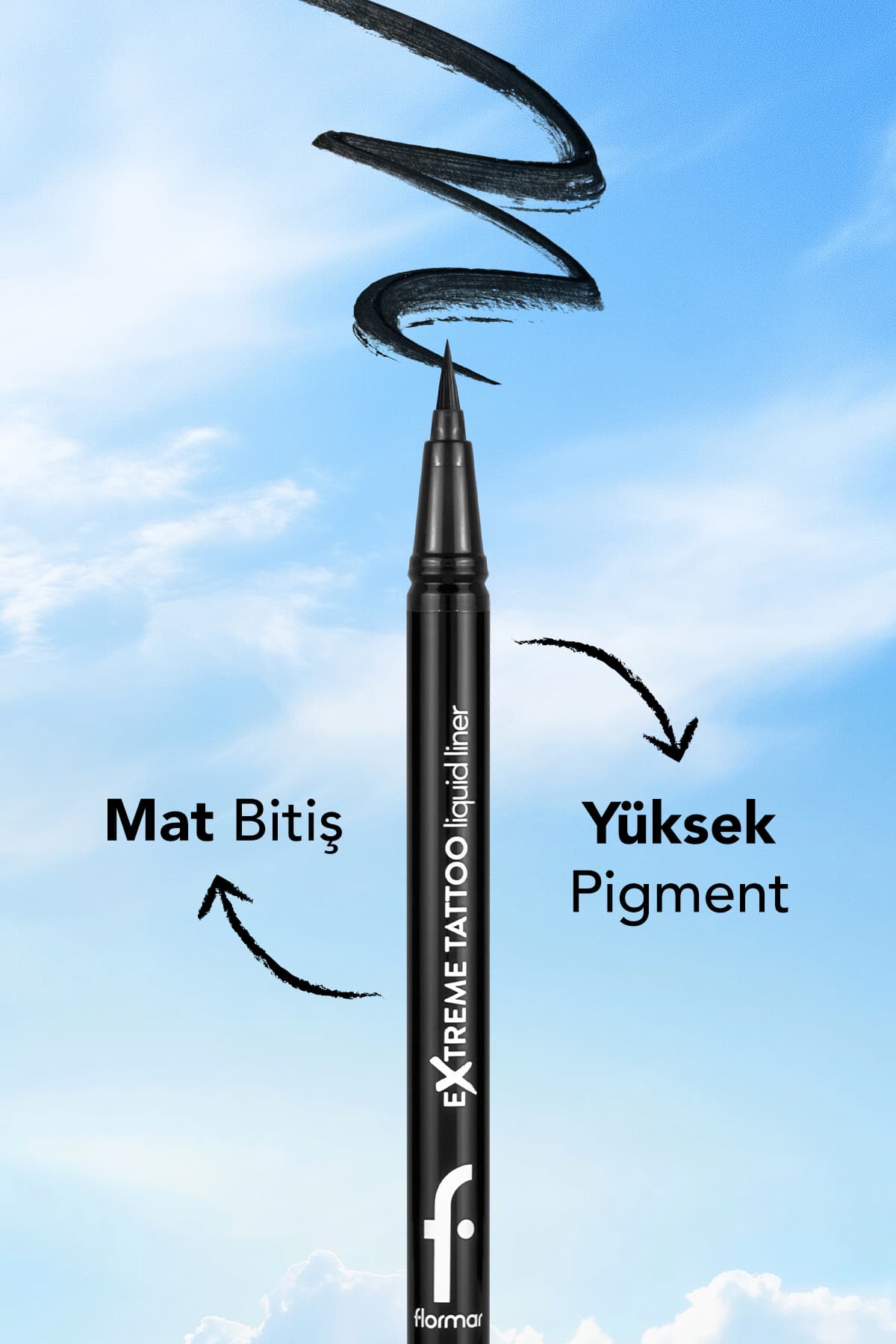 خط چشم مایع Flormar Extreme Tattoo با رنگدانه قوی، پایان مات و بدون ریزش خط چشم مایع Flormar Extreme Tattoo با رنگدانه قوی، پایان مات و بدون ریزش
