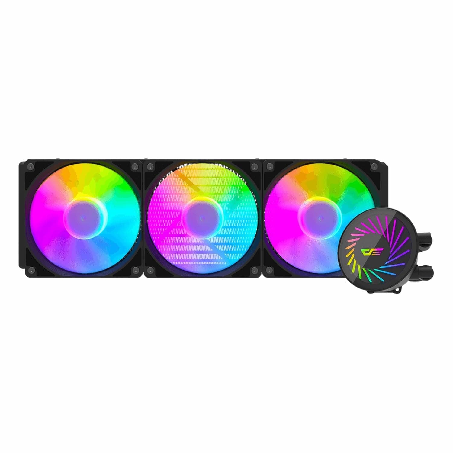 خنککننده مایع پردازنده aigo مشکی ARGB 360mm سازگار با AM5/1700P مدل DCS360 خنککننده مایع پردازنده aigo مشکی ARGB 360mm سازگار با AM5/1700P مدل DCS360
