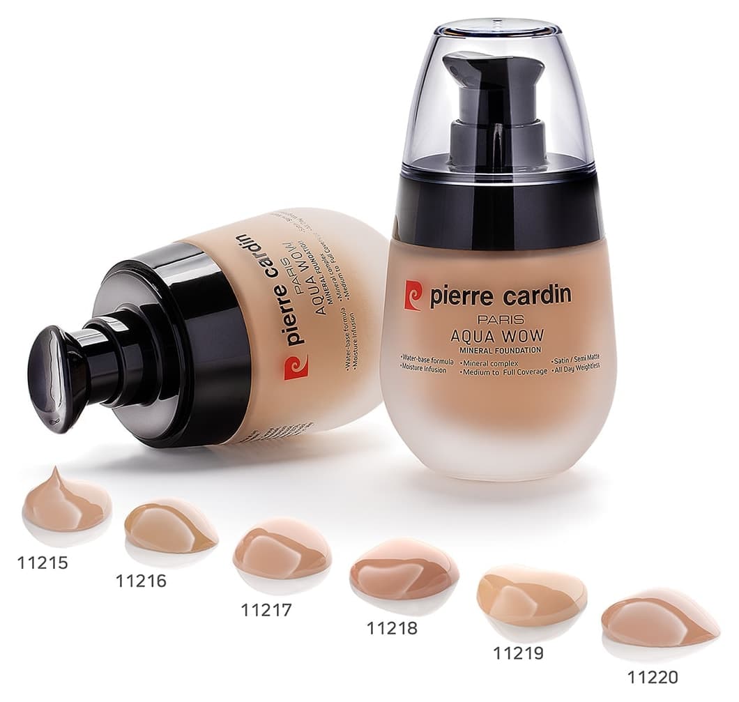 فوندیشن Pierre Cardin Aqua Wow با پایه آبی و مینرال فوندیشن Pierre Cardin Aqua Wow با پایه آبی و مینرال