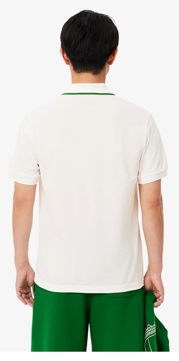 پولوشرت مردانه Lacoste فیت کلاسیک سفید پولوشرت مردانه Lacoste فیت کلاسیک سفید
