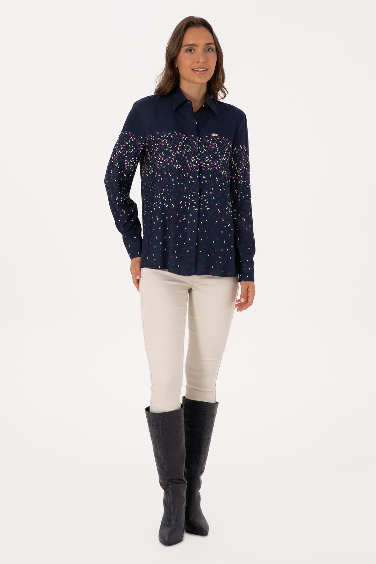 پیراهن زنانه U.S. Polo Assn. سرمهای آستین بلند مدل 50308965-VR033 پیراهن زنانه U.S. Polo Assn. سرمهای آستین بلند مدل 50308965-VR033