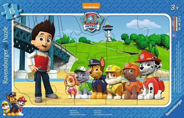 پازل 15 تکه Ravensburger طرح Paw Patrol با قاب کوچک مدل 061242 پازل 15 تکه Ravensburger طرح Paw Patrol با قاب کوچک مدل 061242