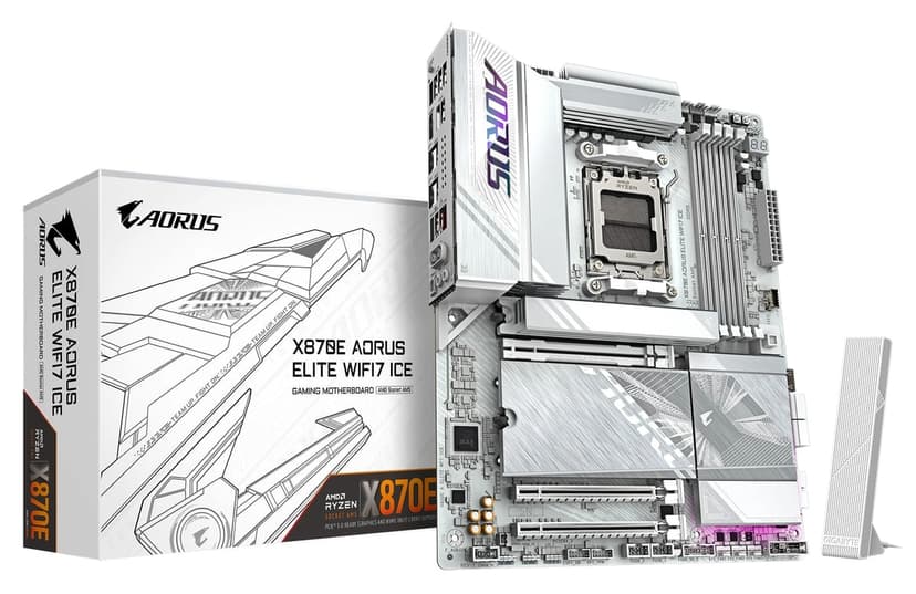 مادربرد Gigabyte AORUS ELITE WIFI7 ICE سوکت AM5 DDR5 مدل X870E-A-ELTWF7ICE مادربرد Gigabyte AORUS ELITE WIFI7 ICE سوکت AM5 DDR5 مدل X870E-A-ELTWF7ICE