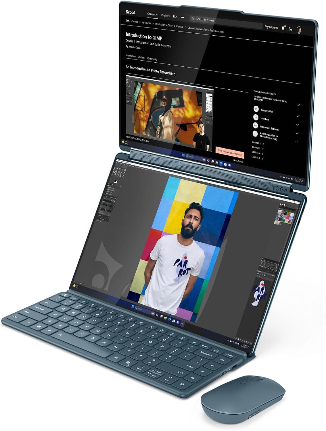 لپتاپ Lenovo Yoga Book 9 دو نمایشگر 14" OLED لمسی 2.8K مدل 14IAH10 کد 83KJ0047AX لپتاپ Lenovo Yoga Book 9 دو نمایشگر 14" OLED لمسی 2.8K مدل 14IAH10 کد 83KJ0047AX